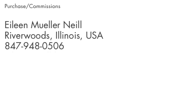 Purchase/Commissions

Eileen Mueller Neill
Riverwoods, Illinois, USA
847-948-0506
eileen@neilldesign.com